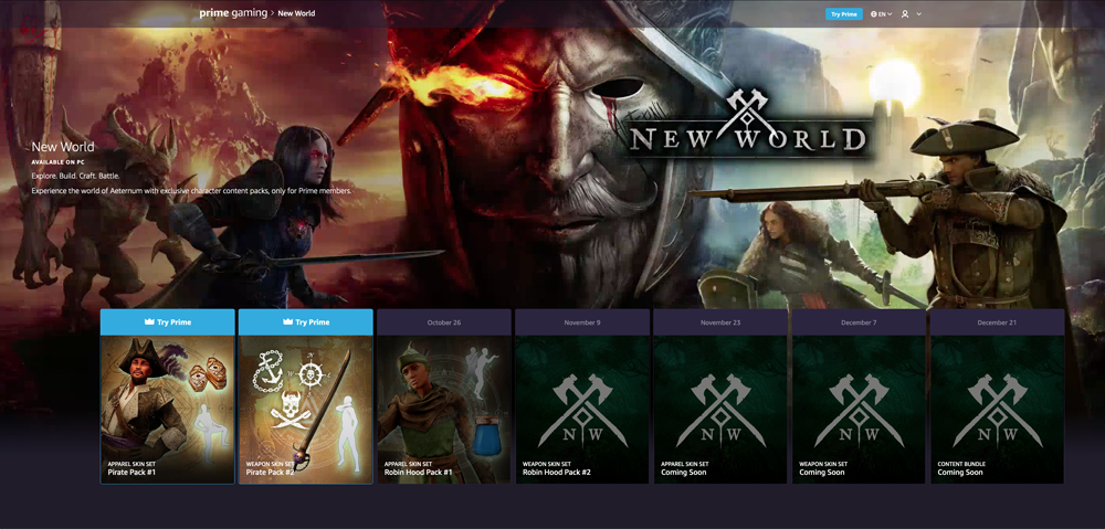 New World Prime Gaming Loot – New World MMO
